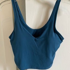 lululemon Align cropped tank top size 6, color Blue Borealis EUC